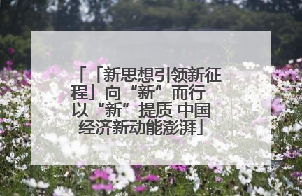 「新思想引领新征程」向“新”而行 以“新”提质 中国经济新动能澎湃