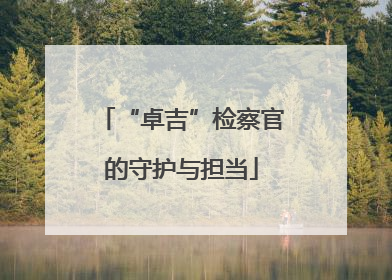 “卓吉”检察官的守护与担当