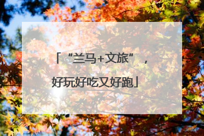 “兰马+文旅”，好玩好吃又好跑