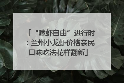 “嗦虾自由”进行时：兰州小龙虾价格亲民口味吃法花样翻新