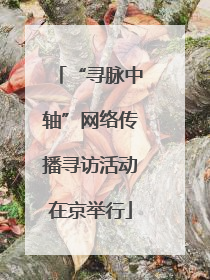 “寻脉中轴”网络传播寻访活动在京举行