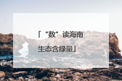“数”读海南生态含绿量