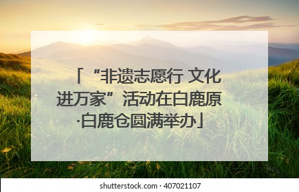 “非遗志愿行 文化进万家”活动在白鹿原·白鹿仓圆满举办