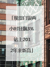 现货白银两小时狂飙3% 站上2012年来新高