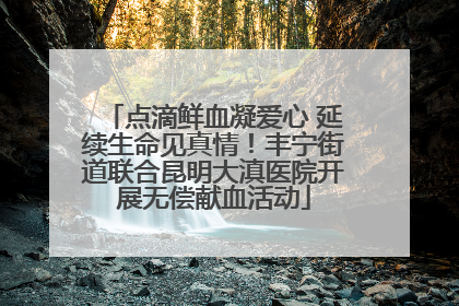 点滴鲜血凝爱心 延续生命见真情！丰宁街道联合昆明大滇医院开展无偿献血活动
