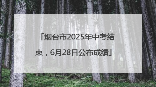 烟台市2025年中考结束，6月28日公布成绩