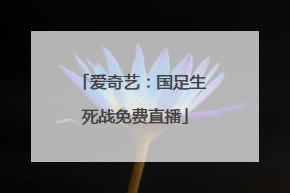 爱奇艺：国足生死战免费直播