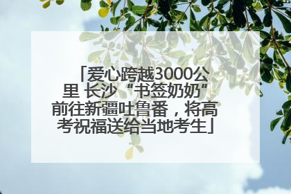 爱心跨越3000公里 长沙“书签奶奶”前往新疆吐鲁番，将高考祝福送给当地考生