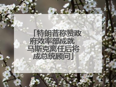特朗普称赞政府效率部成就 马斯克离任后将成总统顾问