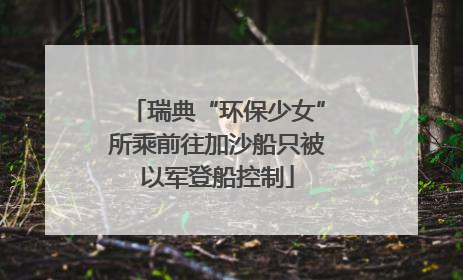 瑞典“环保少女”所乘前往加沙船只被以军登船控制