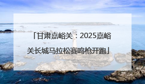 甘肃嘉峪关：2025嘉峪关长城马拉松赛鸣枪开跑