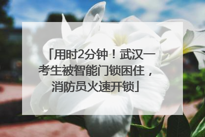 用时2分钟！武汉一考生被智能门锁困住，消防员火速开锁