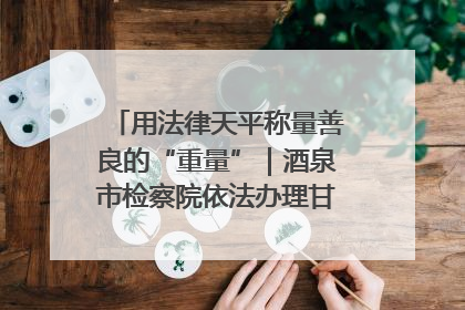 用法律天平称量善良的“重量”｜酒泉市检察院依法办理甘肃首例社区矫正对象见义勇为减刑案