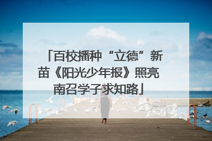 百校播种“立德”新苗《阳光少年报》照亮南召学子求知路