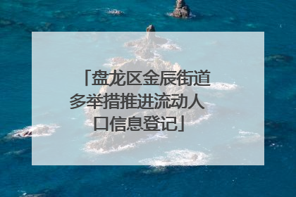 盘龙区金辰街道多举措推进流动人口信息登记