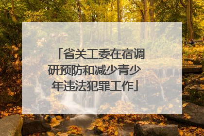 省关工委在宿调研预防和减少青少年违法犯罪工作