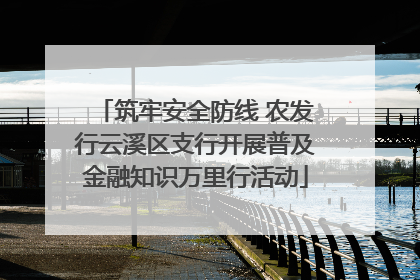 筑牢安全防线 农发行云溪区支行开展普及金融知识万里行活动