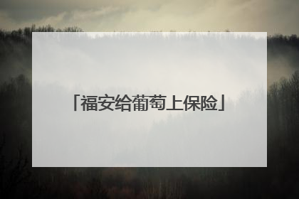福安给葡萄上保险