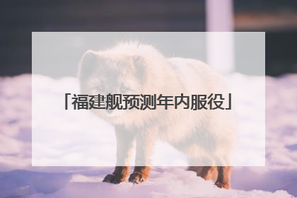 福建舰预测年内服役