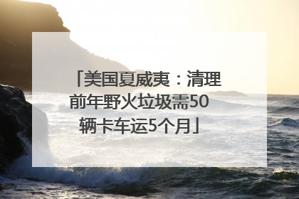 美国夏威夷：清理前年野火垃圾需50辆卡车运5个月
