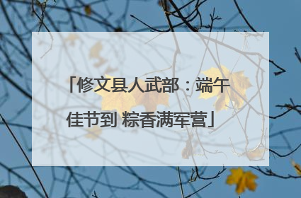 修文县人武部：端午佳节到 粽香满军营