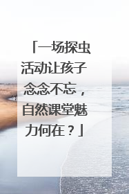 一场探虫活动让孩子念念不忘，自然课堂魅力何在？