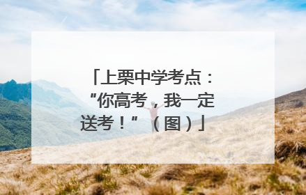 上栗中学考点：“你高考，我一定送考！”（图）