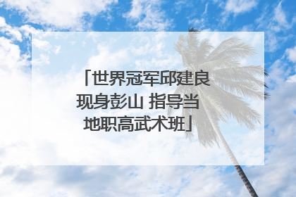 世界冠军邱建良现身彭山 指导当地职高武术班