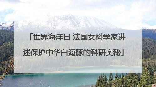世界海洋日 法国女科学家讲述保护中华白海豚的科研奥秘