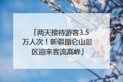 两天接待游客3.5万人次！新疆昆仑山景区迎来客流高峰