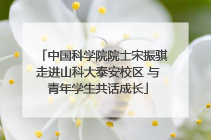 中国科学院院士宋振骐走进山科大泰安校区 与青年学生共话成长