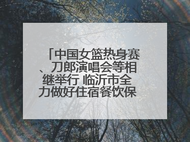 中国女篮热身赛、刀郎演唱会等相继举行 临沂市全力做好住宿餐饮保障工作