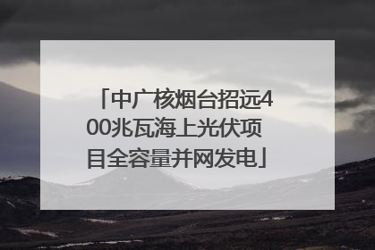 中广核烟台招远400兆瓦海上光伏项目全容量并网发电