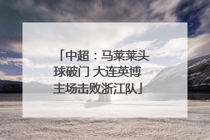 中超：马莱莱头球破门 大连英博主场击败浙江队
