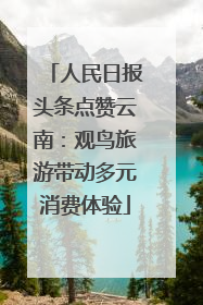 人民日报头条点赞云南：观鸟旅游带动多元消费体验