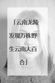 云南龙陵发现万株野生云南大百合