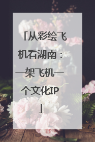 从彩绘飞机看湖南：一架飞机一个文化IP
