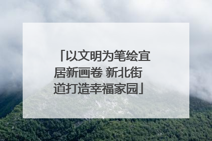 以文明为笔绘宜居新画卷 新北街道打造幸福家园
