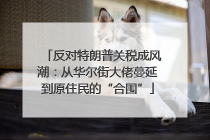 反对特朗普关税成风潮：从华尔街大佬蔓延到原住民的“合围”