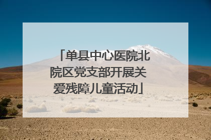 单县中心医院北院区党支部开展关爱残障儿童活动