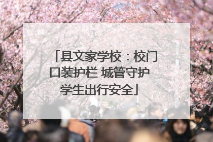 县文家学校：校门口装护栏 城管守护学生出行安全