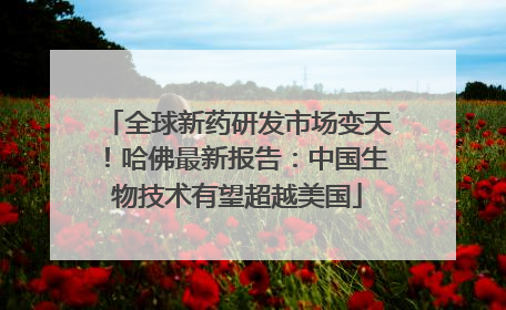 全球新药研发市场变天！哈佛最新报告：中国生物技术有望超越美国