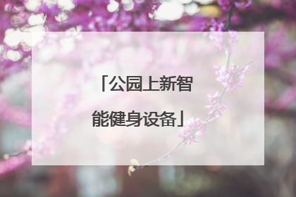 公园上新智能健身设备