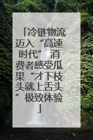 冷链物流迈入“高速时代” 消费者感受瓜果“才下枝头就上舌头”极致体验