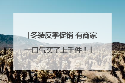 冬装反季促销 有商家一口气买了上千件！