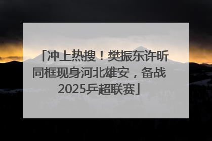 冲上热搜！樊振东许昕同框现身河北雄安，备战2025乒超联赛