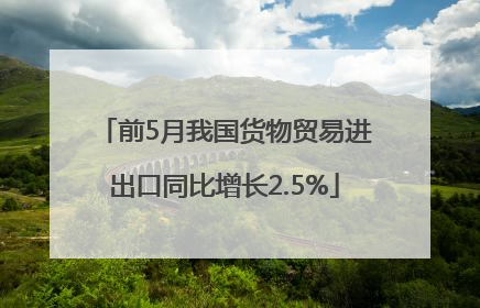 前5月我国货物贸易进出口同比增长2.5%