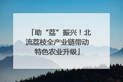 助“荔”振兴！北流荔枝全产业链带动特色农业升级