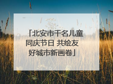 北安市千名儿童同庆节日 共绘友好城市新画卷
