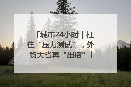 城市24小时｜扛住“压力测试”，外贸大省再“出招”